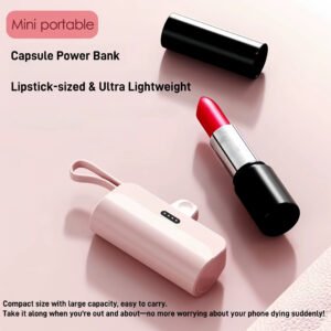 باور بانك صغير 5000mAh بشحن سريع 18 واط PD مع USB-C