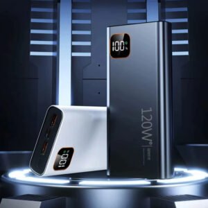 بنك طاقة 200000mAh – بطارية خارجية 120 واط للشحن السريع مع شاشة رقمية